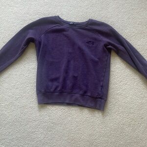 North face purple crewneck sweatshirt
